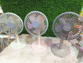 JY SUPER Lithium rechargeable mini table fan and Light or Moving fan JY-2218